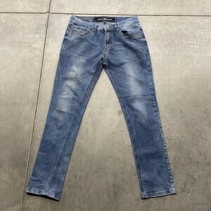 Xray Jeans Jeans Mens 32 Blue Stretch Denim Straight Leg Five Pocket Medium Wash